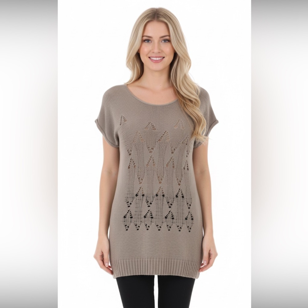 Bebe open knit sweater tunic/dress size medium